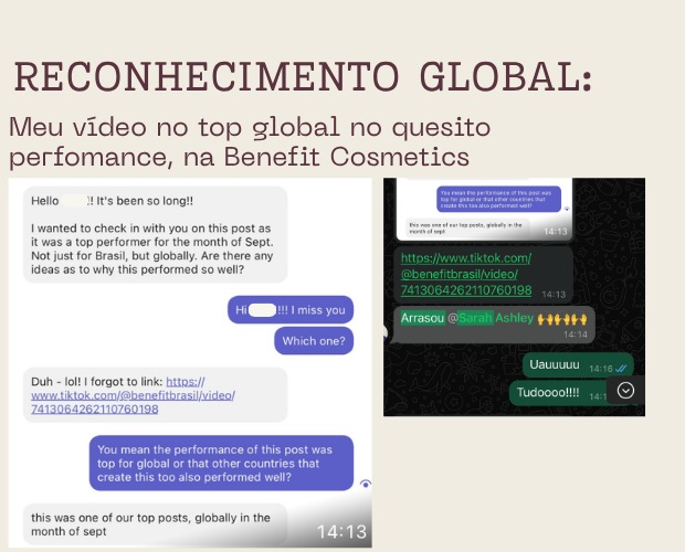 Reconhecimento global — Benefit Cosmetics